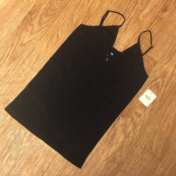 Intimately Free People Black Crossfire Cami Ribbed Tank Top XS/S - Picture 5 of 13